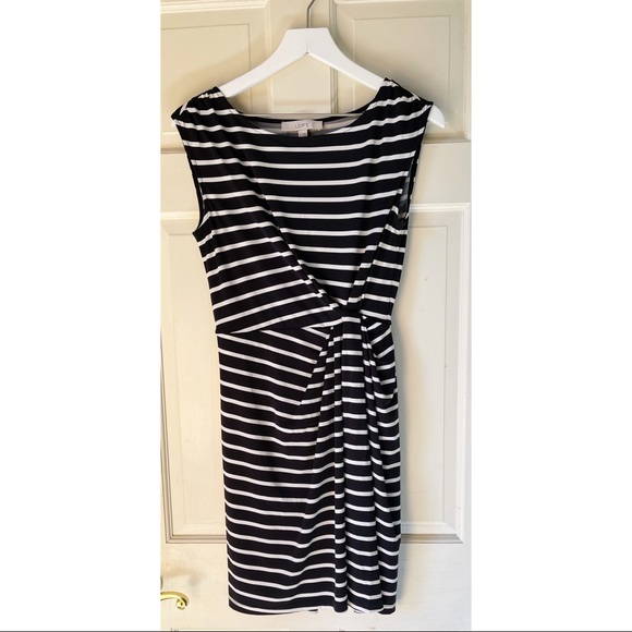 Loft Black and White Striped Dress - Picture 2 of 4